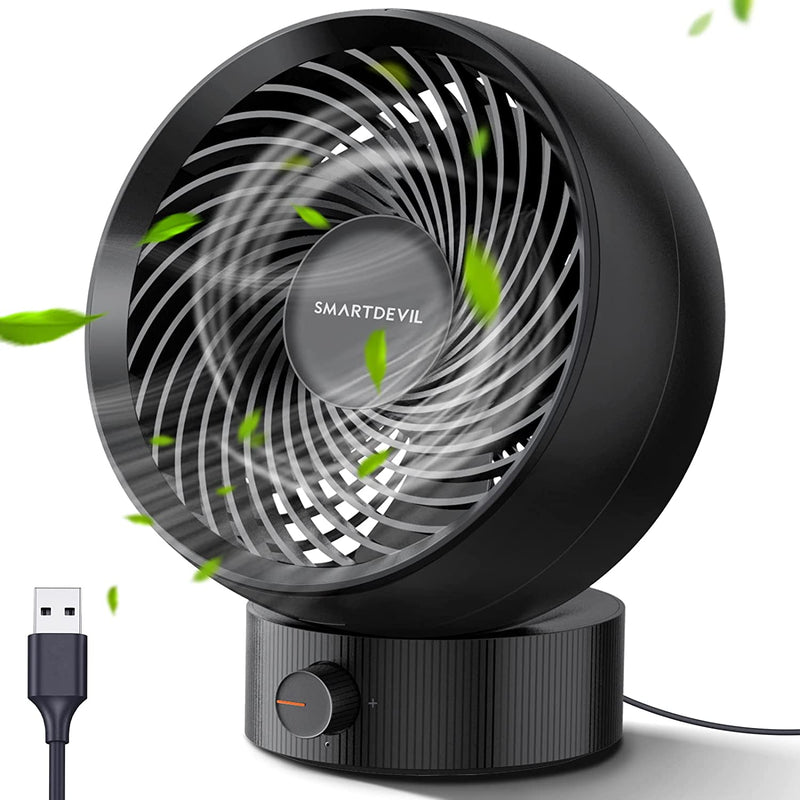 SmartDevil Mini USB Fan, Small Desk Fan with Strong Wind, Quiet Operation Portable Personal Fan for Home Office Bedroom