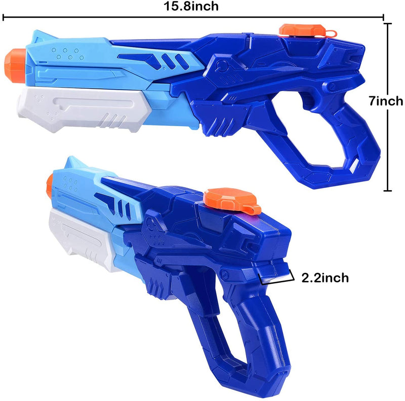 Hitop 2 Pack Water Gun, Super Water Soaker Blaster 300CC Water Toys for Kids Outside Inflatable Swimming Pool Toys