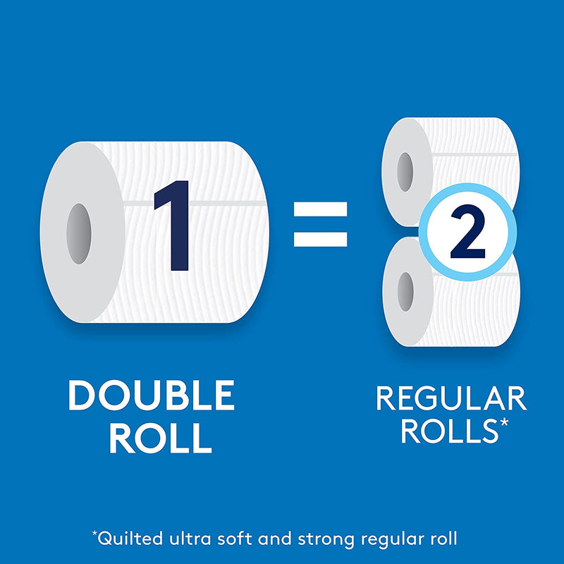 Cottonelle Ultra CleanCare Toilet Paper, Strong Tissue, 24 Double Rolls (Equals 48 Regular Rolls)