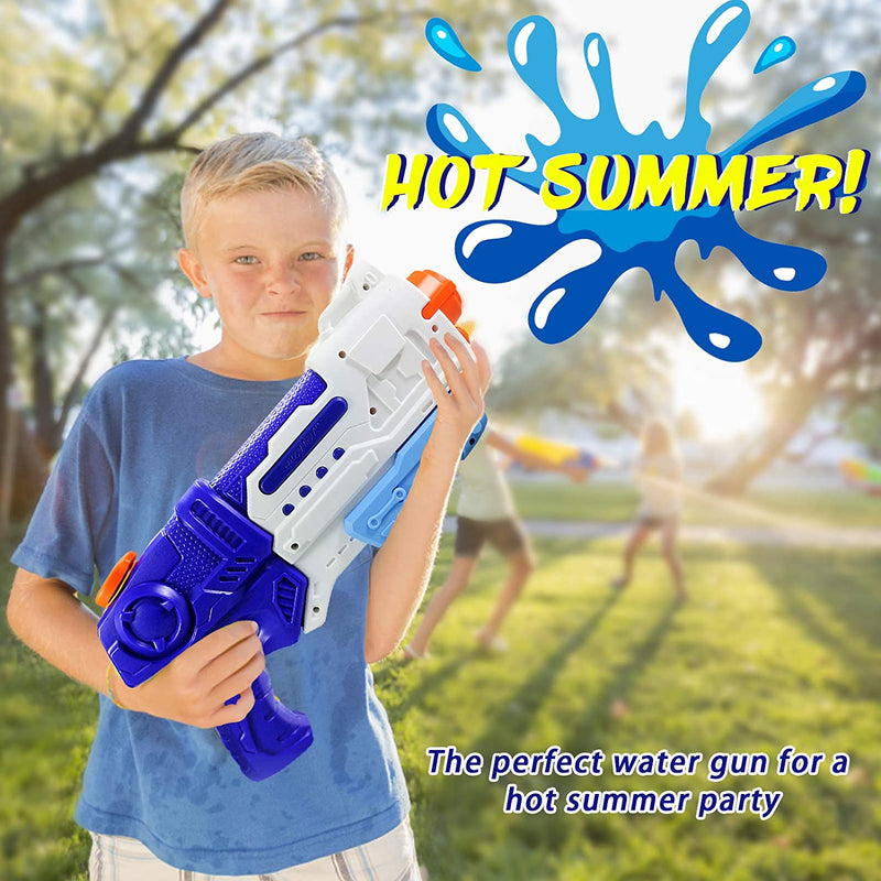 WTOR 2 Pack - 3 Pack Water Gun Toys 1200CC Squirt Gun Target Practice Huge Water Blaster/Large Capacity Squirt Gun for Beach/Longer Shooting Range Vacation Pool Party/Game Fun Far Range in Summer Water Squirt Gun Fights Play for Childrens Kids/Adults