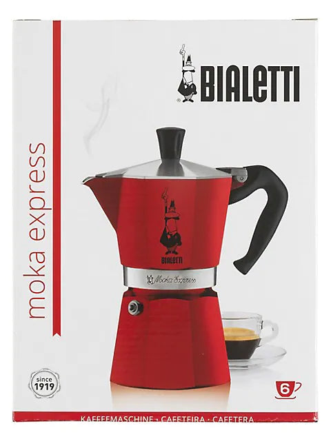 Bialetti Moka Express Red 6-Cup