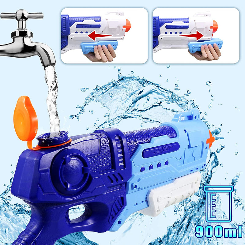 WTOR 2 Pack - 3 Pack Water Gun Toys 1200CC Squirt Gun Target Practice Huge Water Blaster/Large Capacity Squirt Gun for Beach/Longer Shooting Range Vacation Pool Party/Game Fun Far Range in Summer Water Squirt Gun Fights Play for Childrens Kids/Adults