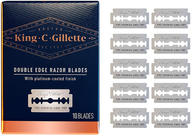 Gillette Double Edge Safety Men's Razor Chrome Plated Handle with 5 Pack Razor Refills