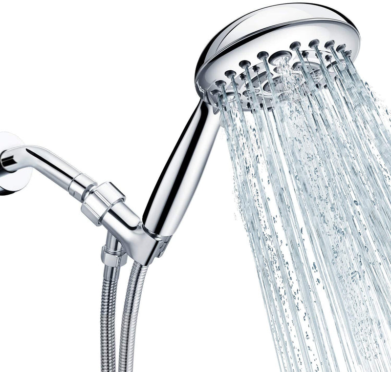 Shower Head, SR SUN RISE 6-Settings 4.8" High Pressure Handheld Shower Head Set