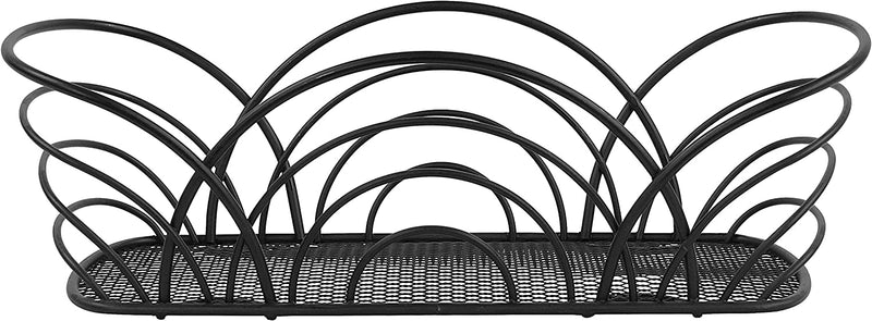 Spectrum Diversified Twist Flower Bread Basket, Black