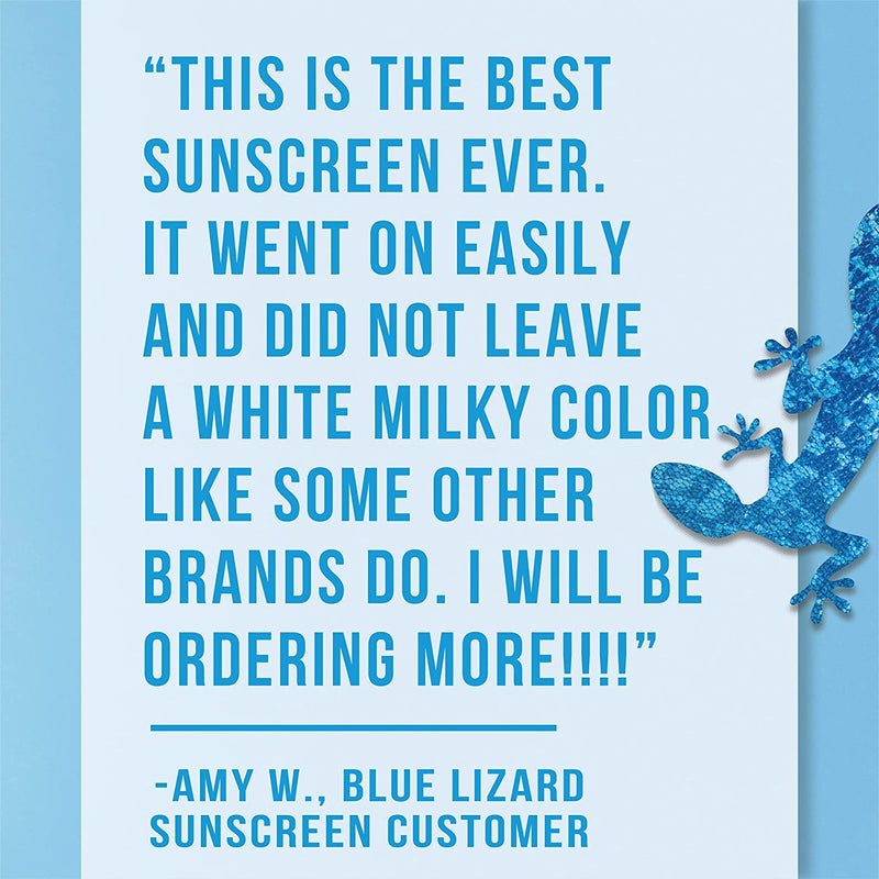 BLUE LIZARD Sensitive Mineral Sunscreen Lotion, SPF 50+, Water Resistant with Smart Cap Technology - 89 ml Tube