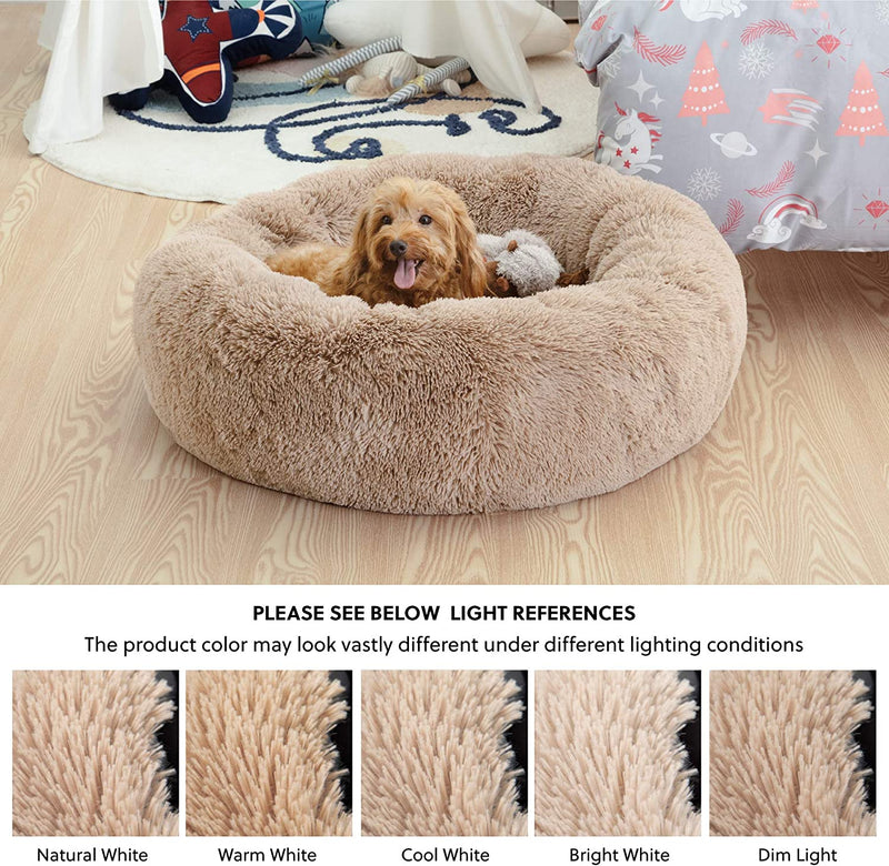 Bedsure Small Dog Bed Washable - Self Calming Dog Beds - 23 inches