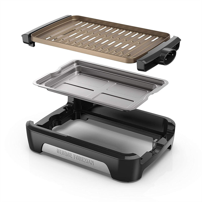 George Foreman Smokeless Electric Grill 90 Square Inch In Black