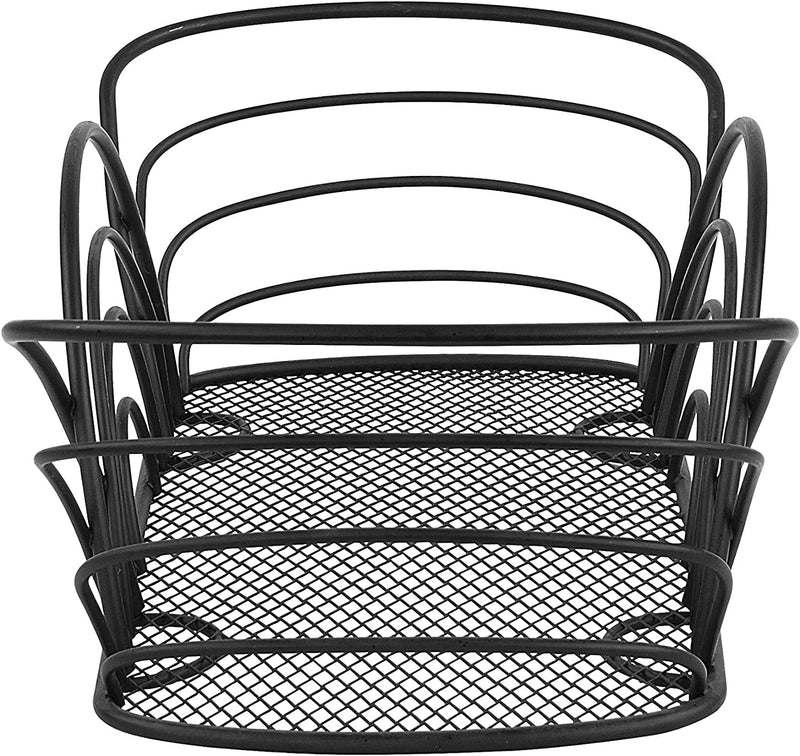 Spectrum Diversified Twist Flower Bread Basket, Black