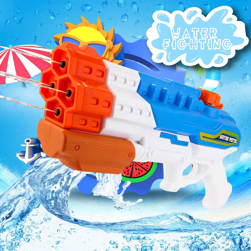 Balnore Water Gun Soaker Water Blaster High Capacity 1200CC Squirt Gun 30ft Water Pistol Water Fight Summer Toys Outdoor Swimming Pool Beach Water Toys for Kid&Adult