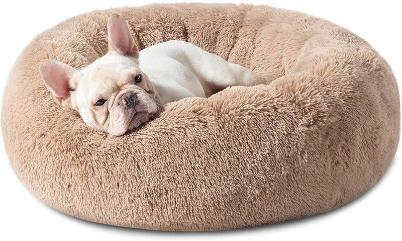 Bedsure Small Dog Bed Washable - Self Calming Dog Beds - 23 inches