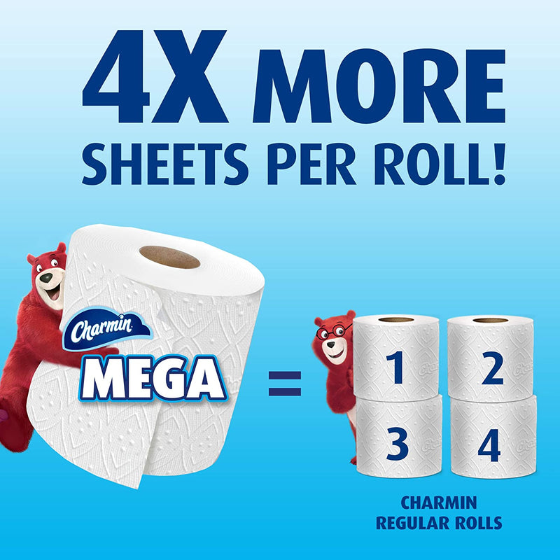 Charmin Ultra Strong Toilet Paper 18 Mega Rolls Bathroom Tissue = 72 Regular Rolls