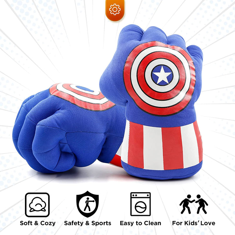 Superhero Gloves Kids Boxing Plush Hands Fists Gloves Toys for Boys and Girls