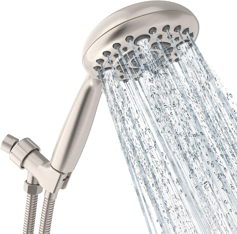 Shower Head, SR SUN RISE 6-Settings 4.8" High Pressure Handheld Shower Head Set