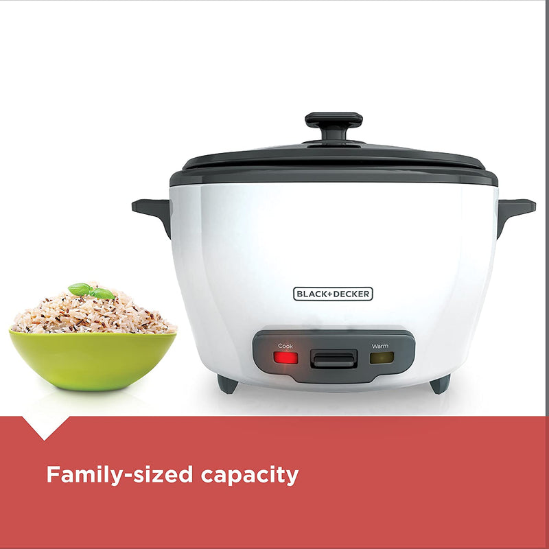 BLACK+DECKER 2-in-1 Rice Cooker and Food Steamer, 28 Cup