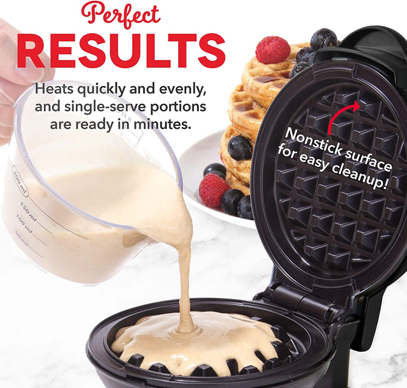 The Mini Waffle Maker Machine for Individual Waffles, Paninis & other