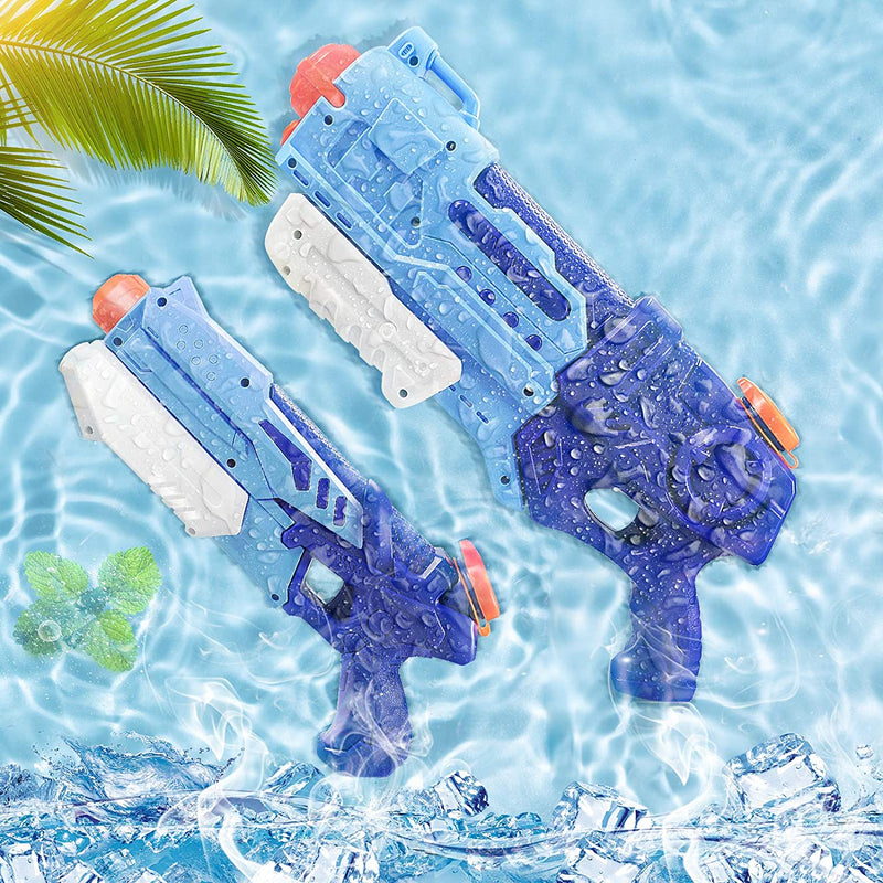 WTOR 2 Pack - 3 Pack Water Gun Toys 1200CC Squirt Gun Target Practice Huge Water Blaster/Large Capacity Squirt Gun for Beach/Longer Shooting Range Vacation Pool Party/Game Fun Far Range in Summer Water Squirt Gun Fights Play for Childrens Kids/Adults