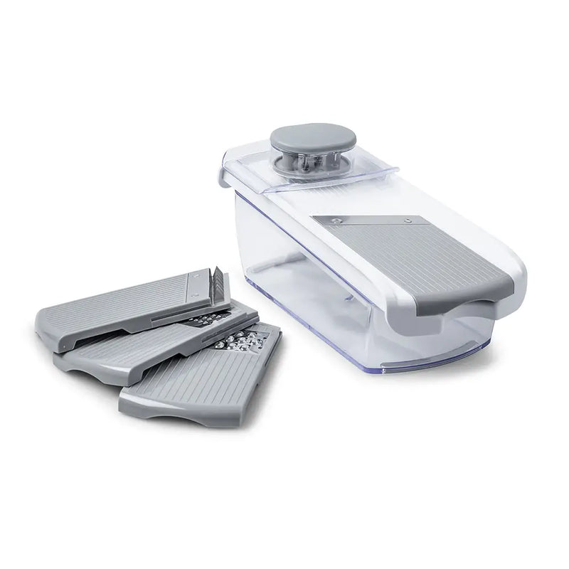 All In 1 Mandoline Slicer and Grater - Set of 7 (White/Grey)