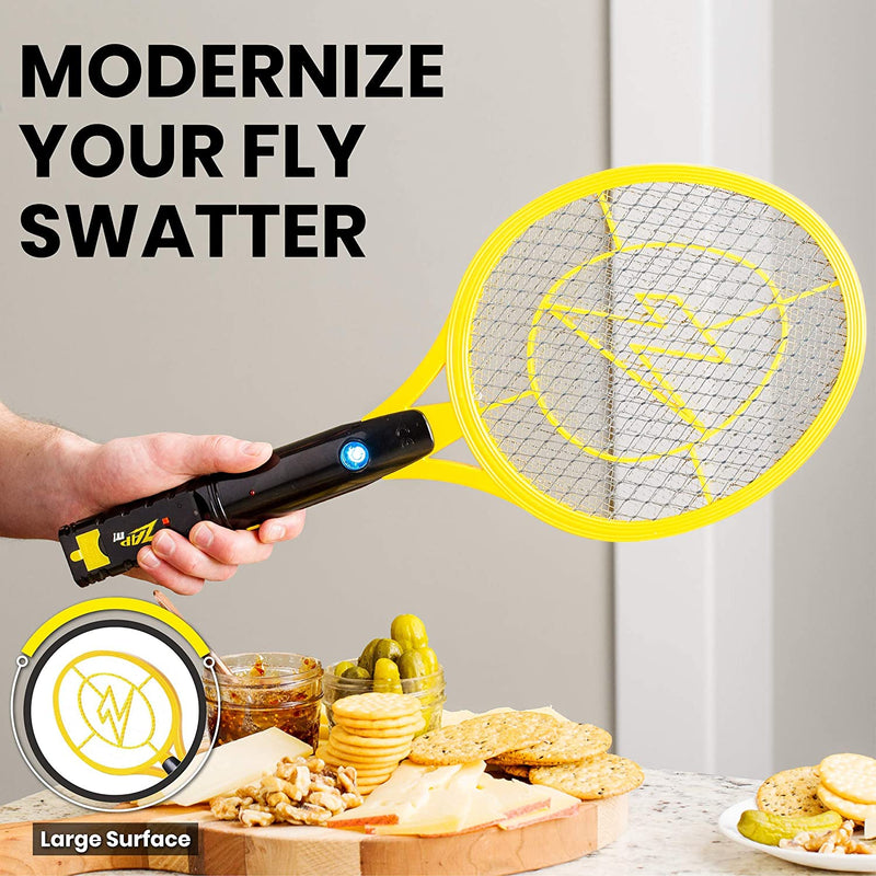 Zap It! Bug Zapper Rechargeable Fly Zapper Racket, Electric Fly Swatter, Mosquito Zapper, 4,000 Volt, 2 Pack