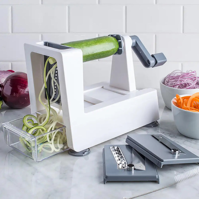Veg-Prep 'Table Top' Spiral Vegetable Slicer (White/Grey)