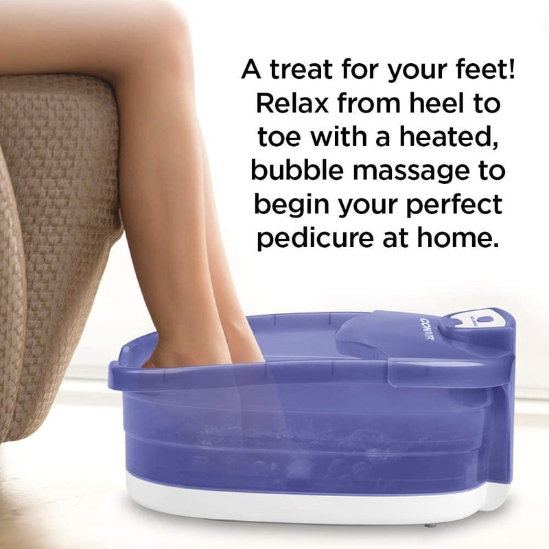 Conair Heat Sense Premium Foot Spa/Pedicure Spa with Massaging Foot Rollers, Bubbles and Heat