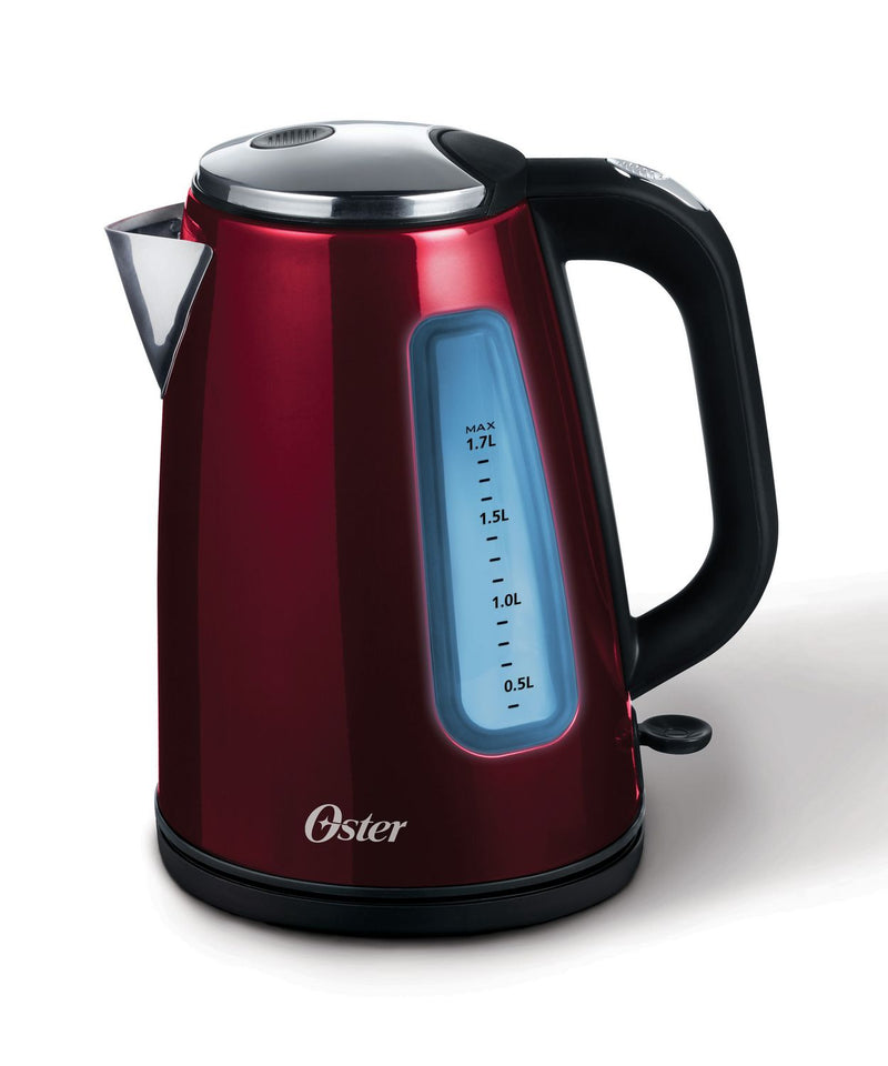 Oster 1.7L Illuminating Stainless Steel Kettle, Candy Apple Red