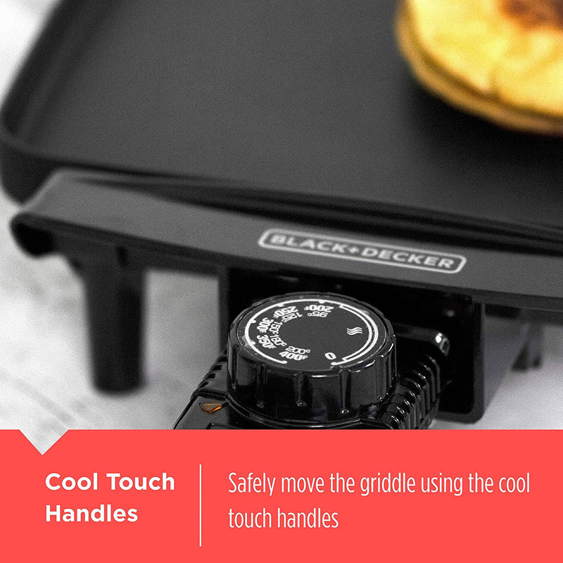 BLACK+DECKER Electric Griddle with Removable Temperature