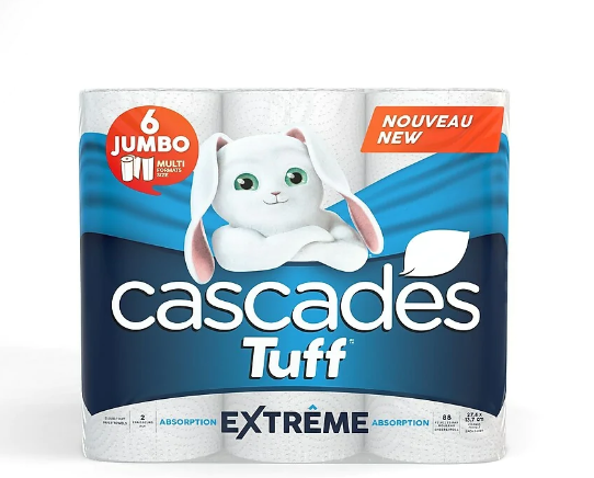 Cascades Tuff Extreme Paper Towels - 6 Jumbo Rolls