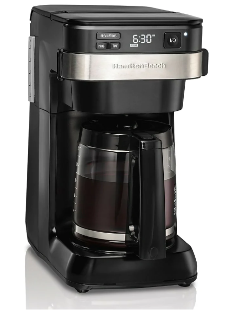 Hamilton Beach 12 Cup Coffeemaker, Black/Stainless Steel