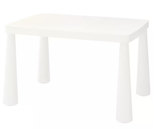 MAMMUT Children's table, indoor/outdoor white, 30 3/8x21 5/8 " (77x55 cm)