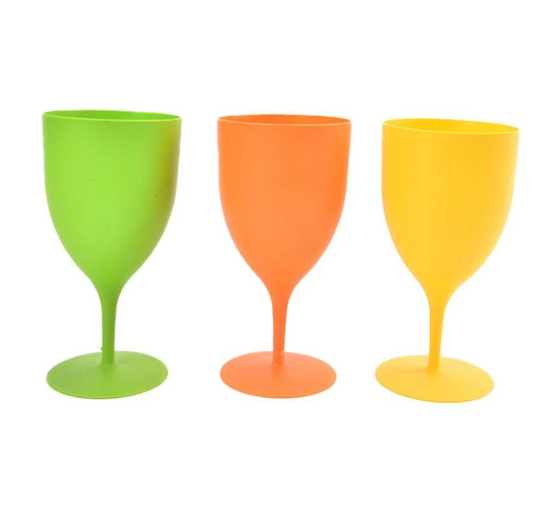 Patio Plastic Wine Glasses 5 piece Set / Party Glasses / Picnic Glasses