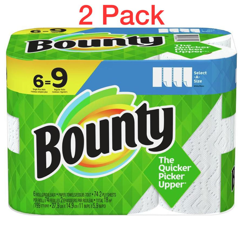 Bounty Select-A-Size Paper Towels, 6 Count White