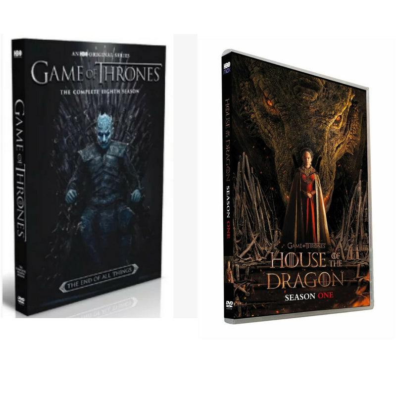 Game of Thrones season 8 & House of the Dragon Season 1(DVD)-English only