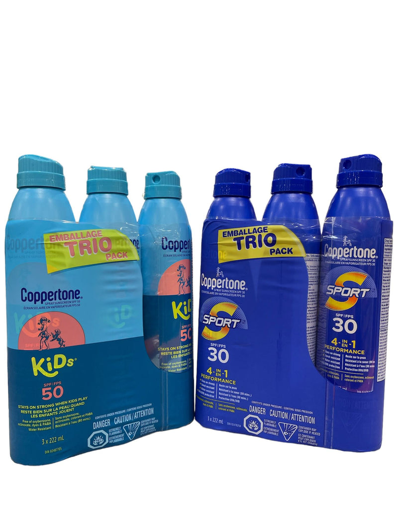 Coppertone Sports sunscreen Family combo - SPF 30 and SPF 50