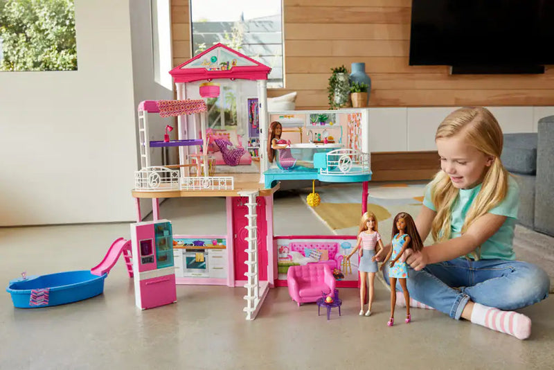 Barbie Doll & Doll House Playset for Kids, Ages 3+