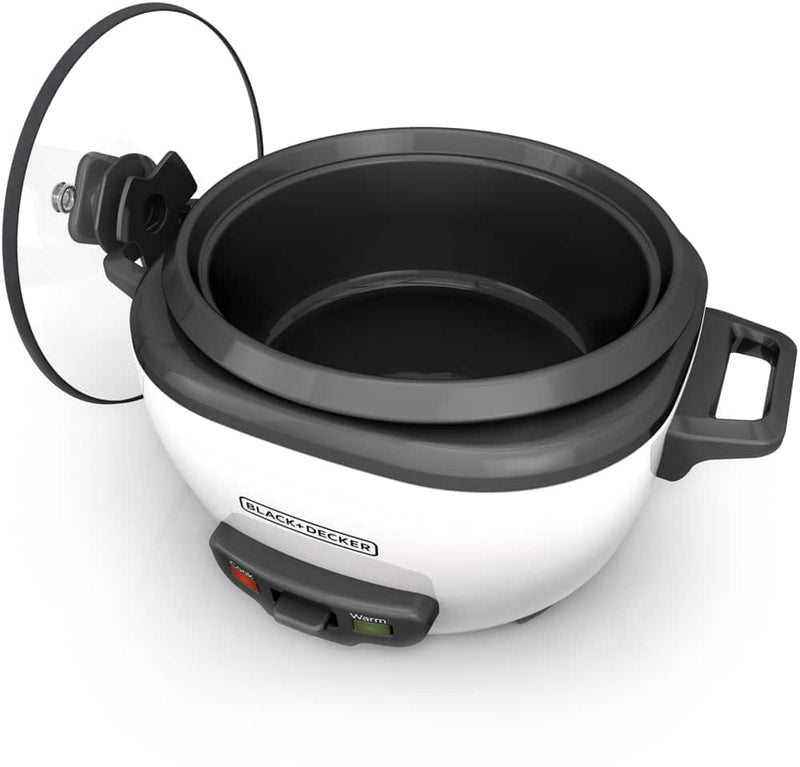 Black & Decker Non-Stick Rice Cooker & Steamer White, 16 Cups