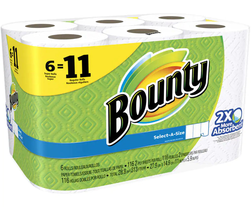 Bounty Mega Paper Towel, 6-pk