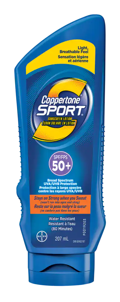 Coppertone Sport SPF50 Sunscreen Lotion, 207-mL