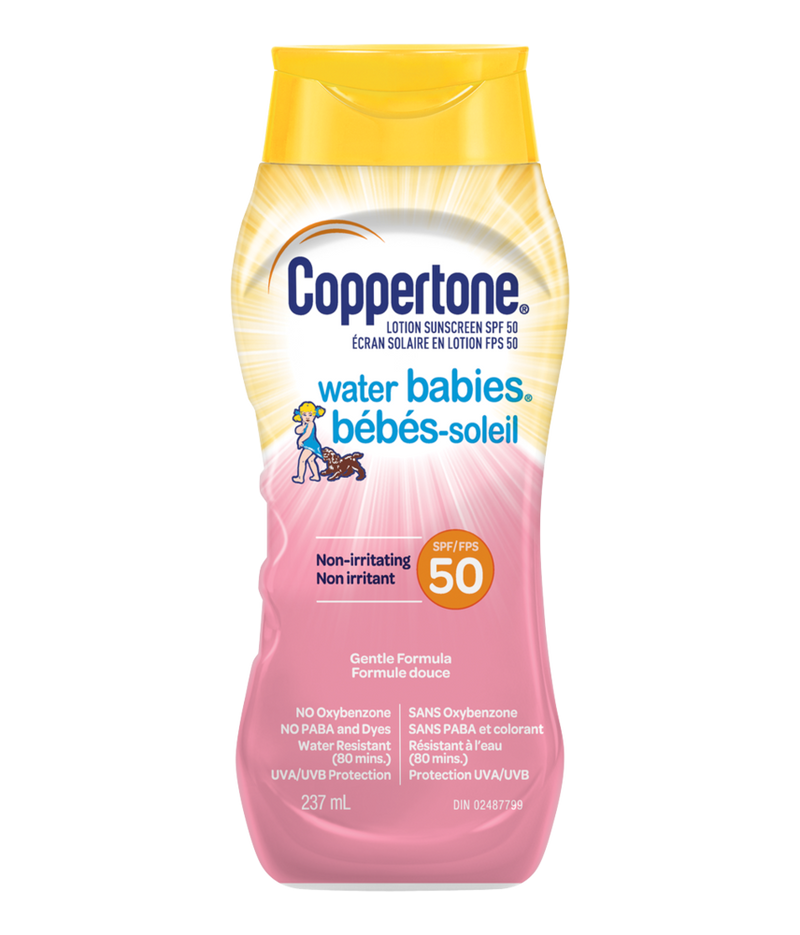 Coppertone Water Babies SPF50 Sunscreen Lotion, 237-mL