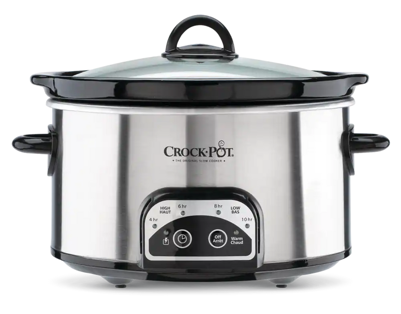 Crock-Pot Digital Programmable Slow Cooker, Stainless Steel, 4qt