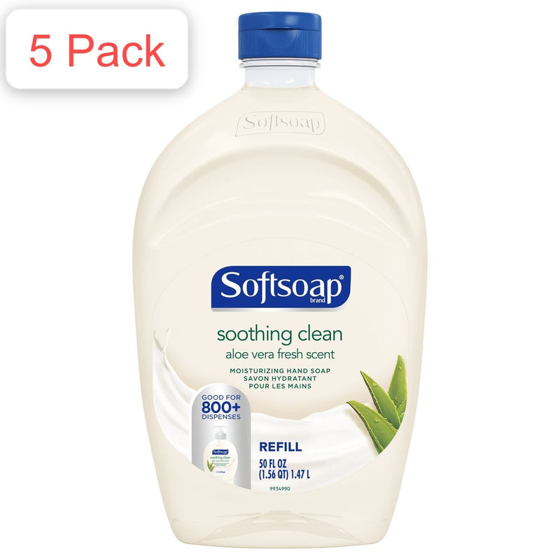 Softsoap Liquid Hand Soap Refill, Soothing Aloe Vera - 5 Pack