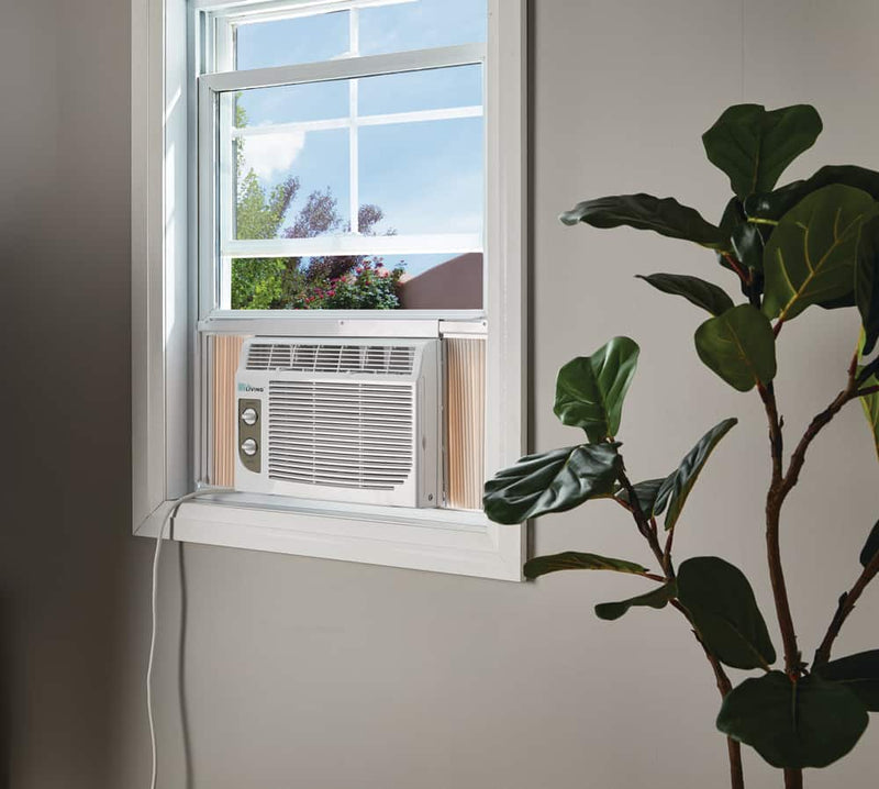 For Living Manual Window Air Conditioner/AC, 5,000-BTU, White