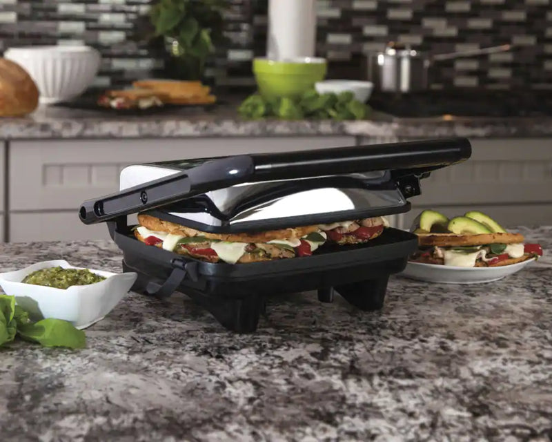 Hamilton Beach Non-Stick Panini Grill Press/Sandwich Maker, Stainless Steel