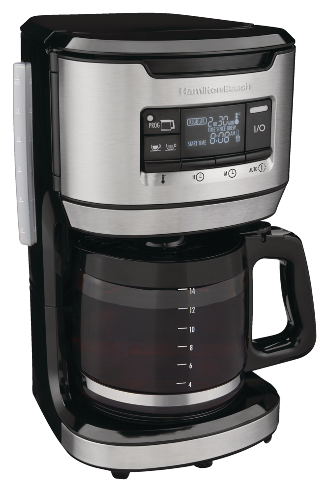 Hamilton Beach Easy Acess Programmable Coffee Maker, Stainless Steel, 14 Cups