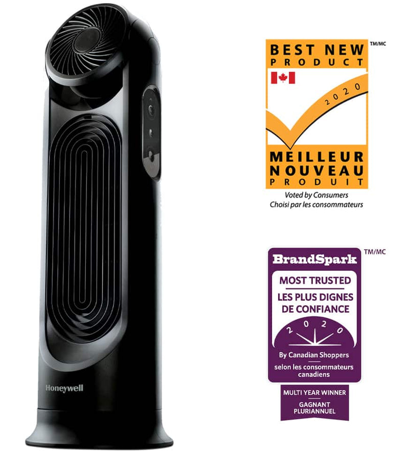 Honeywell TurboForce 2-in-1 Electric Air Circulator & Power Tower Fan, 6-Speed, Black