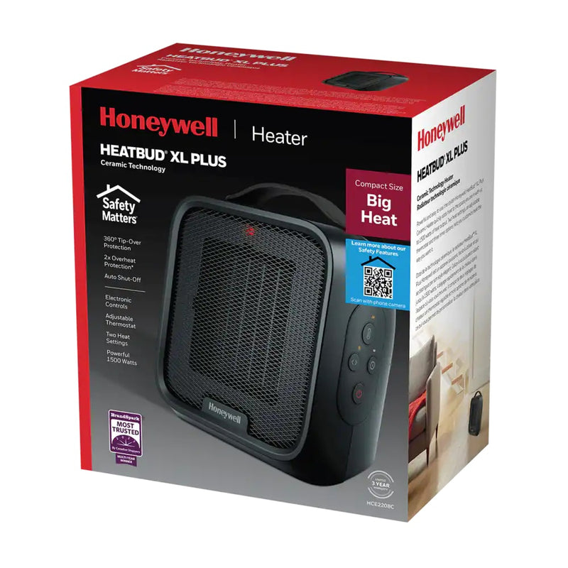 Honeywell HCE220 HeatBud XL Plus Ceramic Space Heater, 1500W