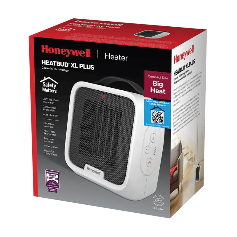 Honeywell HCE220 HeatBud XL Plus Ceramic Space Heater, 1500W