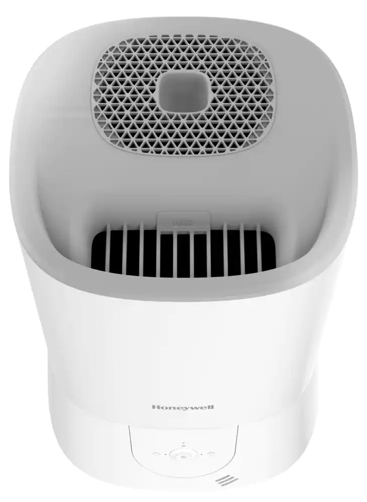 Honeywell HWM445WC Top-Fill Warm Mist Air Humidifier with Humidistat, Essential Oil Cup & Auto-Off, White, 6.44-