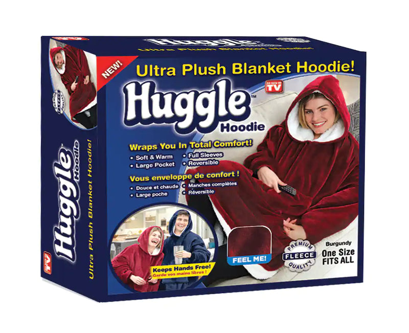 Huggle Hoodie  Ultra Plush Blanket Hoodie, Red