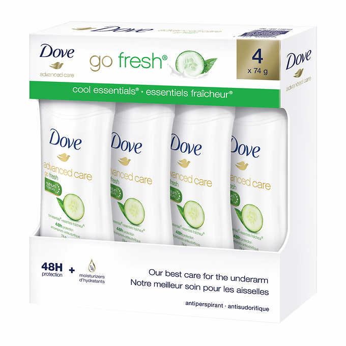 Dove Advanced Care Antiperspirant, 4-pack